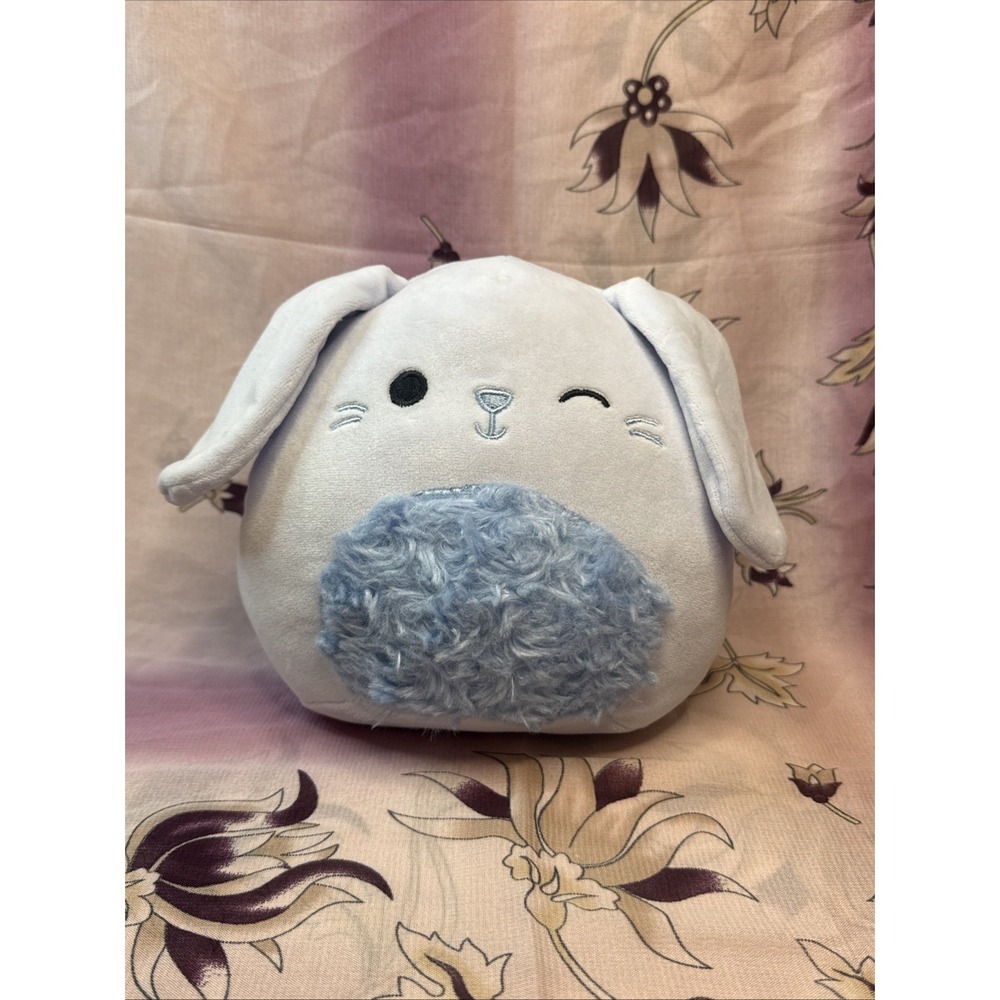 Squishmallows - Bastian the Bunny Rabbit Plush, Stuffed Animal Toy, Soft Blue 6"